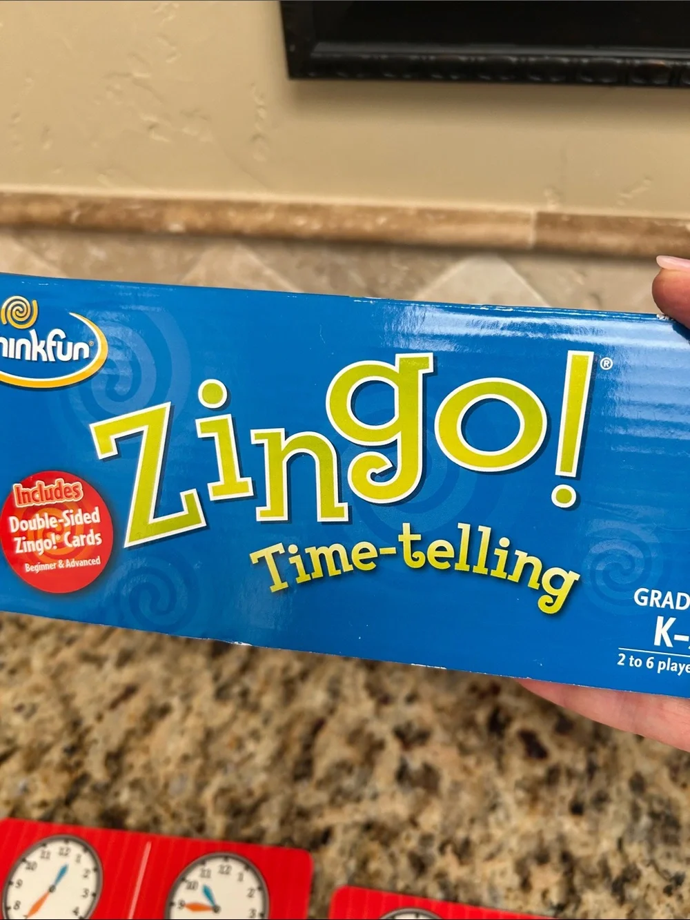 ThinkFun Zingo! Time-telling Game - Red